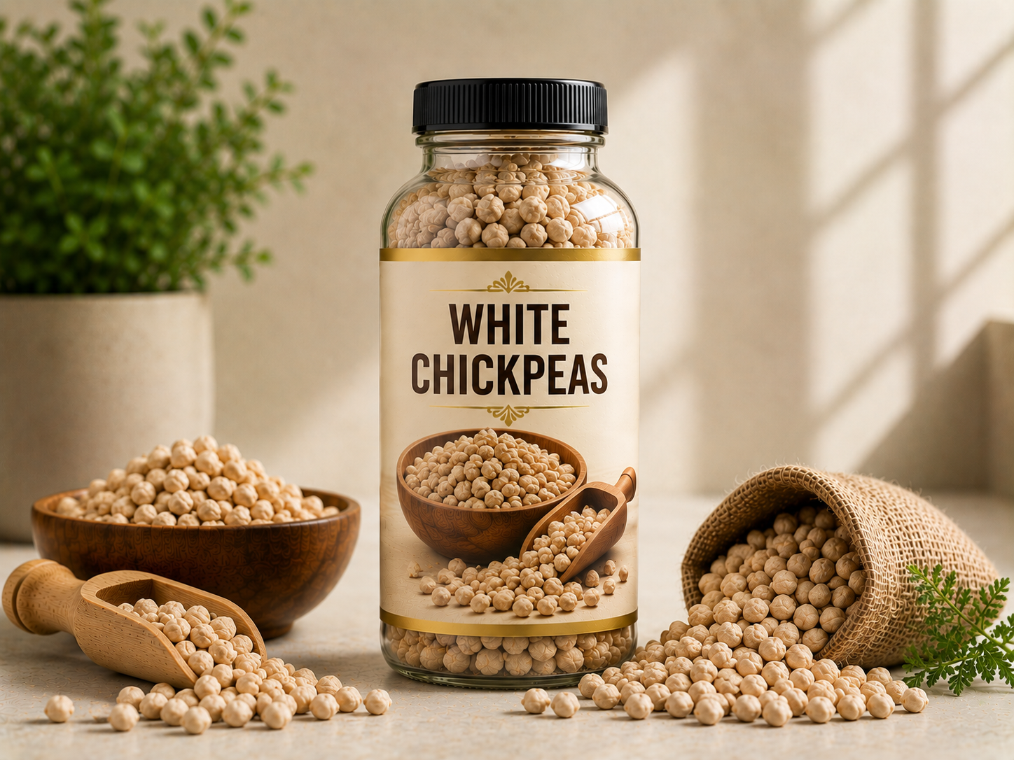 White Chickpeas exported by Aurenta International Pvt. Ltd. from India